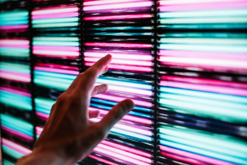 UV light touched by human hand